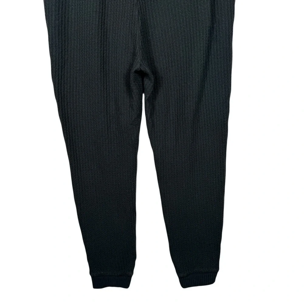 J.Crew Black Henley Waffle-Knit Pajama Pants, Size XS